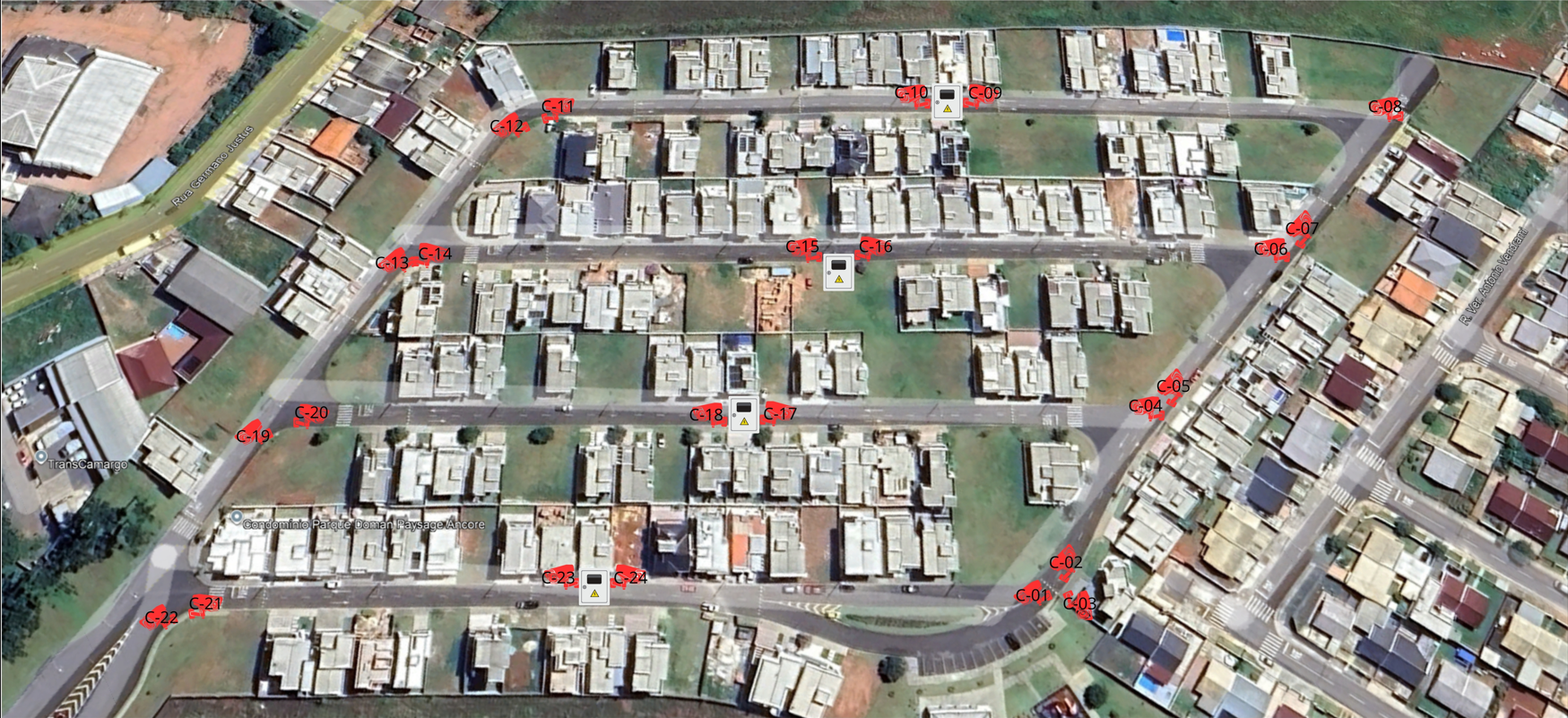 Mapa Geral da Instalação